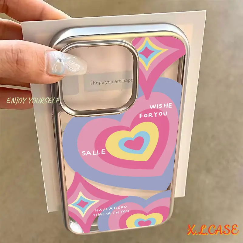 Casing Lembut Pelapis Transparan Wajah Tersenyum Berwarna-warni Kompatibel Untuk iPhone XR 13 15 11 7Plus 11 13 15 12 14 Pro Max 7 X 8 Plus SE 2020 XS MAX Penutup Anti Guncangan