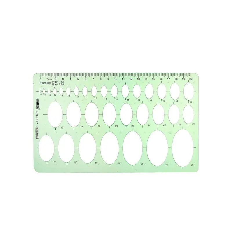 Building Green Geometry Ruler Oval Style 20cm Geometric Drawings ...