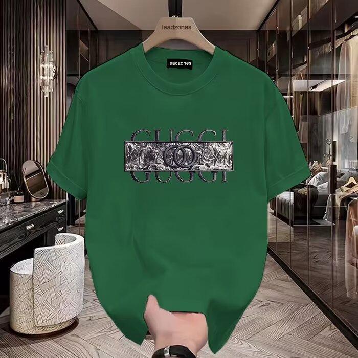 Product Introduction of Cotton 250gsm summer short sleeved T-shirt for men, casual, trendy, fashionable, printed T-shirt, round neck, sports, breathable 4