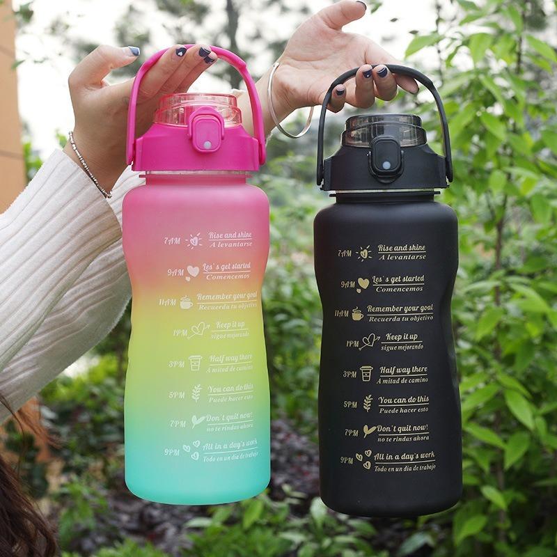 Product Introduction of 900-2000ml 3pcs Set with Time Graduated Space Cup Gradient Water Cup High Capacity Plastic Cups Portable Outdoor Travel Gym Bottles 29