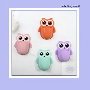 Tempat Sikat Gigi Odol Karakter Burung hantu / Gantungan Tempel Dinding