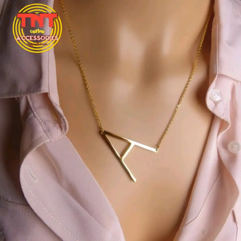 kalung liontin huruf custom inisial anti karat anti luntur sepuh emas 24k Amber Mulia Kohakutou Garnet 0