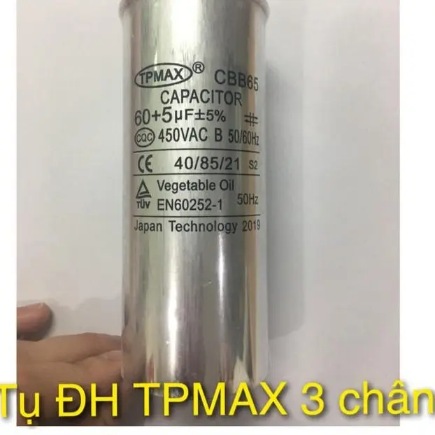 Tụ Điều Hòa 2 Chân - 3 chân (25µF đến 60µF) hãng Nhật TPMAX - Capa - Capacitor TP MAX 2