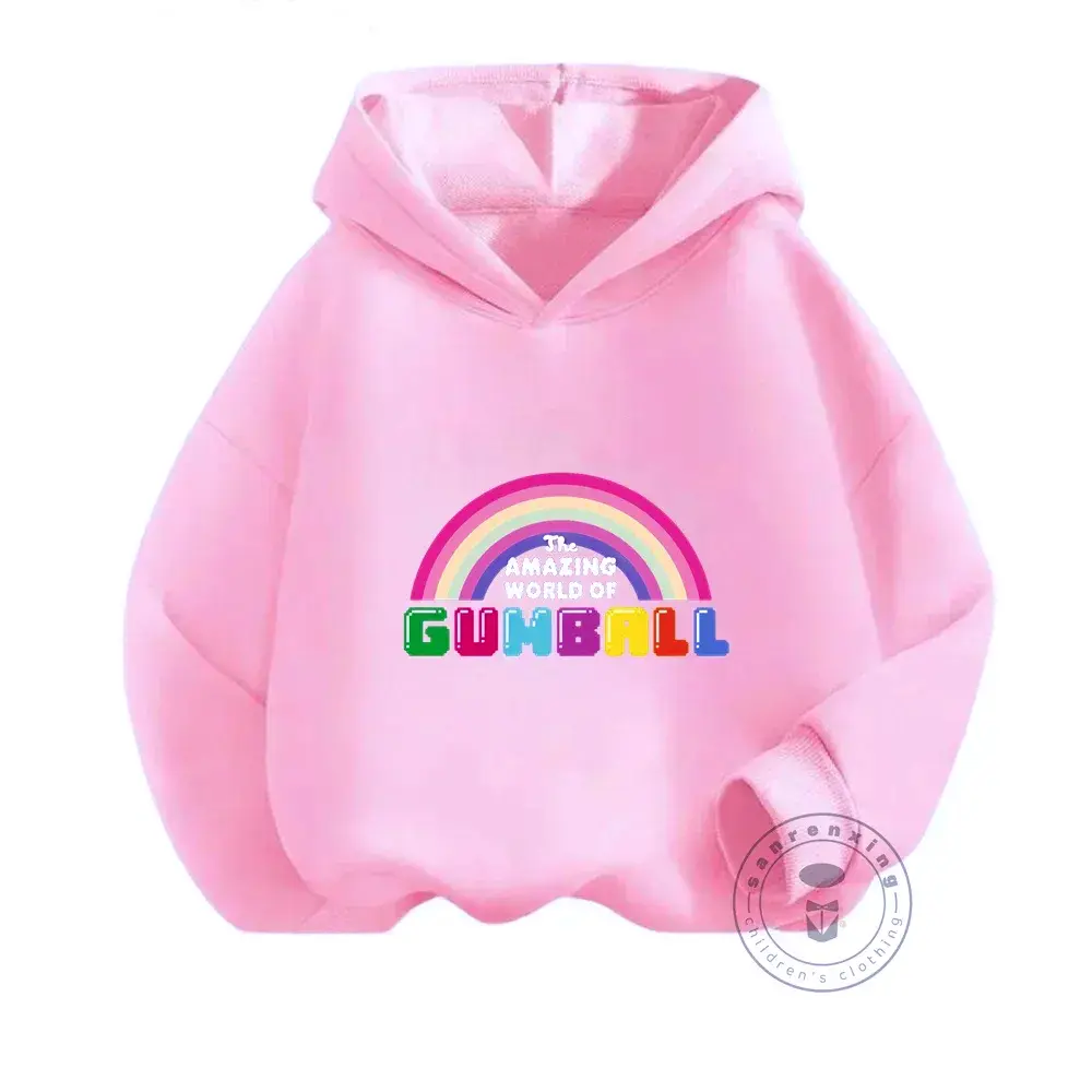 2024 Kids Clothes The Amazing World of Gumball Cartoon Printing Children's Hoodie Tops Child Fashion Korean Sweatshirt Girls