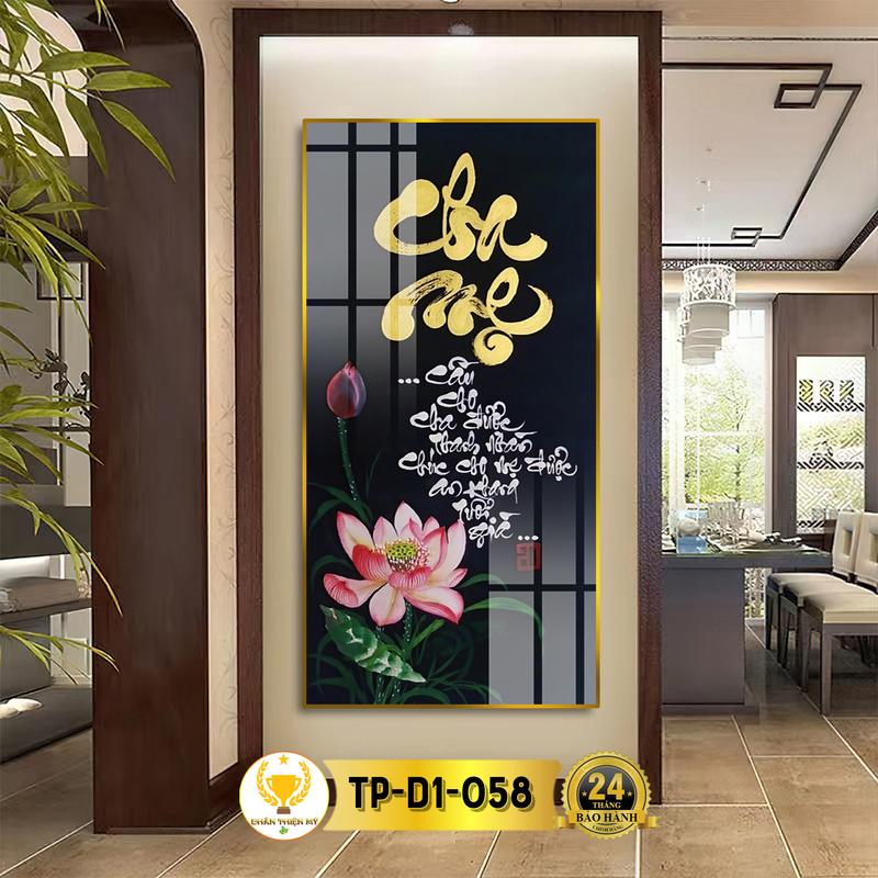  Tranh Treo Tường Decor Chữ Cha Mẹ Thư Pháp Tráng Gương CHÂN THIỆN MỸ Quà Tặng Mẹ Trang Trí Phòng TP-D1-058  Decor Đồng 