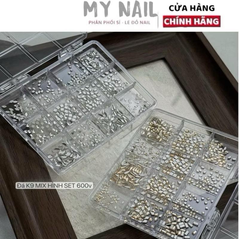  Đá khối mini siêu sáng K9 cao cấp không bong chân Làm Nail 