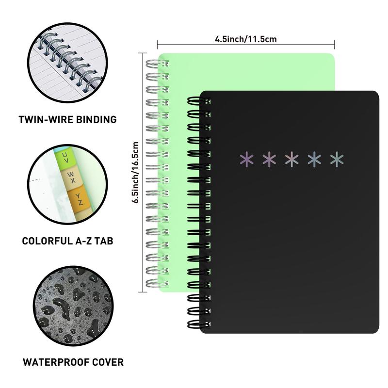 Product Introduction of Spiral Password Book, 1 Count 4.5x6.5 Inch Alphabetical Tabs Password Book, Alphabetized Password Book for Home or Office 18