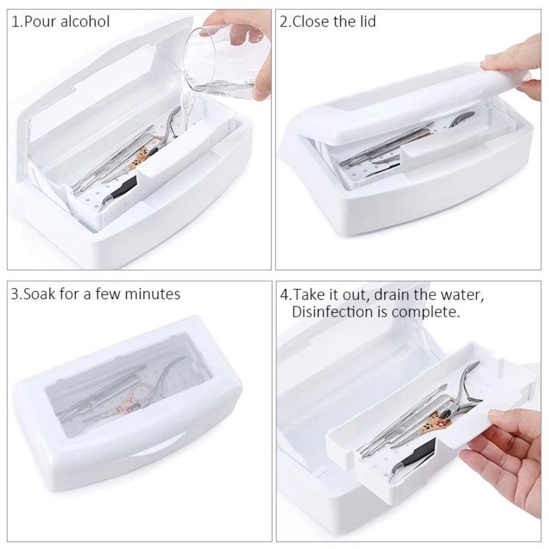 Product Introduction of Fashion Detachable Sterilizing Tray Disinfectant Jar Sterilizer Cleaning Nail Tools Long-Lasting Disinfection Box 27