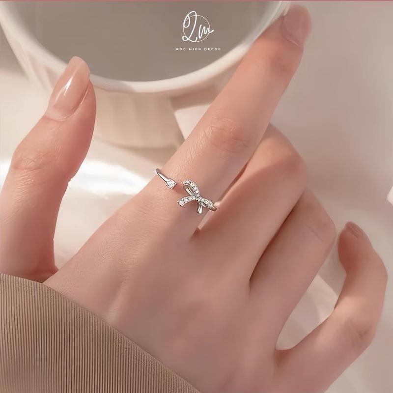 Nhẫn bạc nữ - Bow rings - phụ kiện trang sức 5