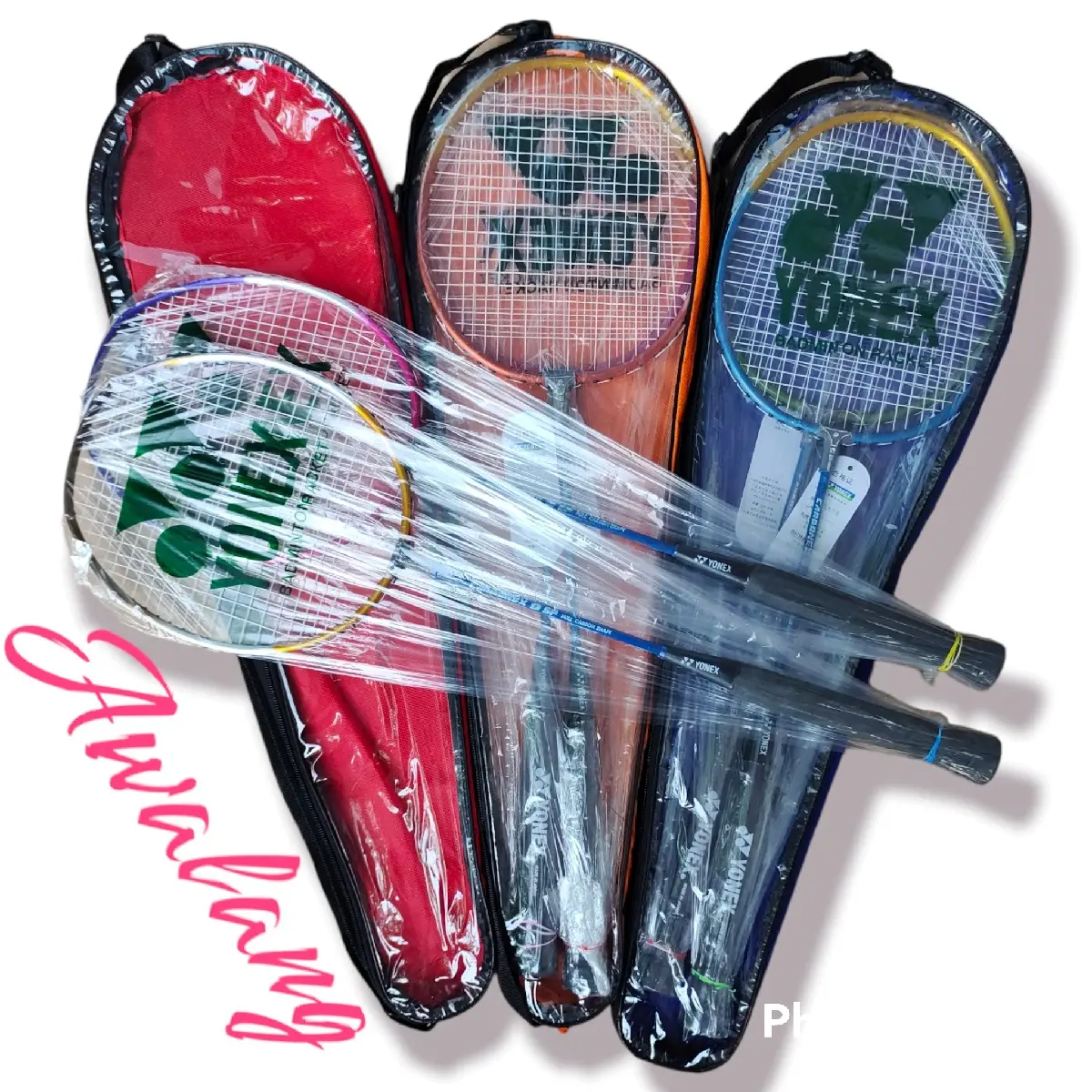 raket bulutangkis anak murah isi 2 raket bonus tas Badminton