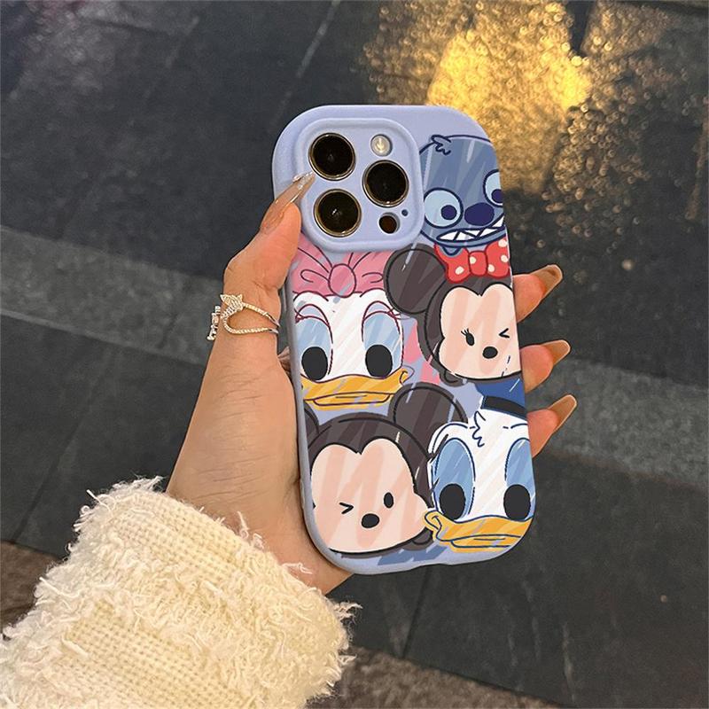  Ốp Điện Thoại Kẹo Sang Trọng Tương Thích Với IPhone 11 XR 15 14 13 12 Pro Max IPhone 7 8 Plus SE 2020 X Xs Max Thiết Kế Hoạt Hình Anime Hoa Cúc Vịt Donald Bảo Vệ Ống Kính Mạ Điện Ốp Silicon Phụ Kiện Case 