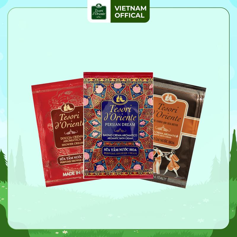 Sữa tắm Tesori d’Oriente 9ml ( 1 dây 12 gói ) tiện dụng