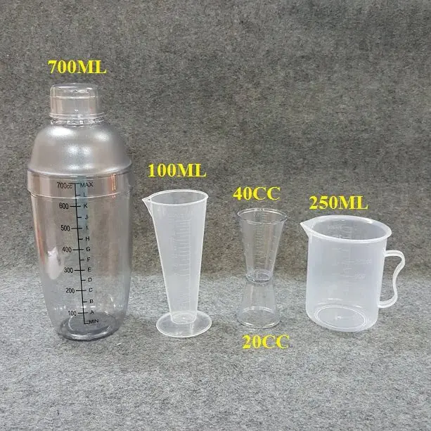 Combo 8 món dụng cụ pha chế: xúc đá, shaker 700ml, vợt múc topping, thìa bar 26cm, ca đong 100ml... 2