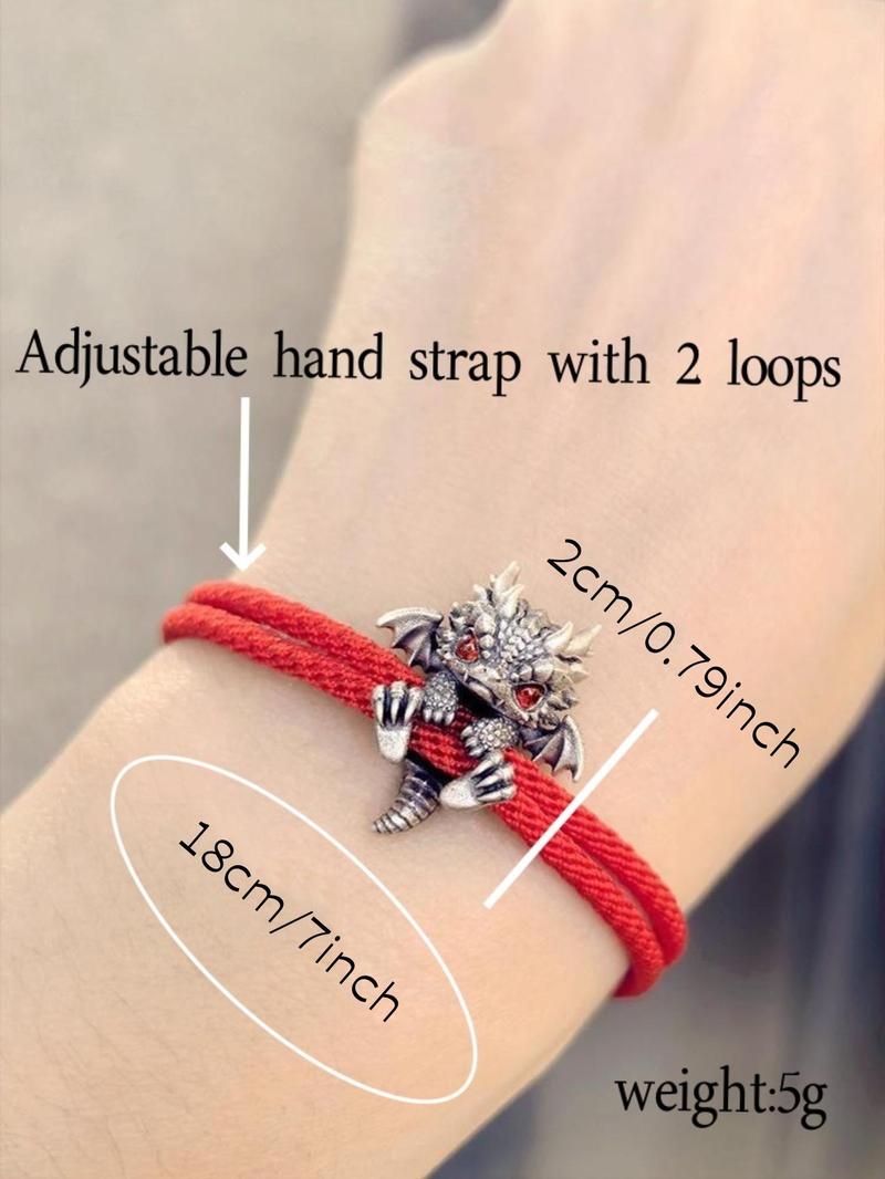 Product Introduction of Punk Style Dragon Design Adjustable Bracelet, Fashionable Jewelry for Party, Daily Clothing Decor, Trendy All-match & Exquisite Jewelry for Birthday Gift 1