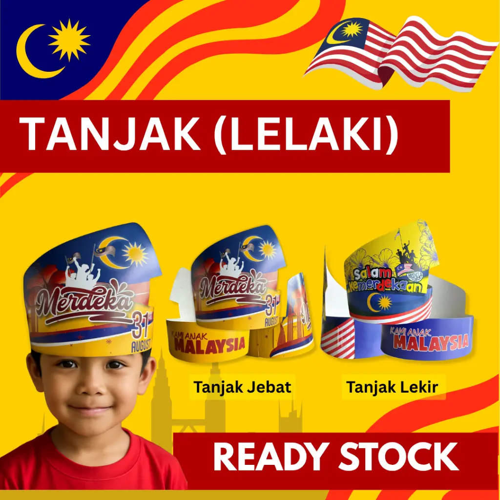[READY STOCK] AKSESORI MERDEKA KANAK KANAK 2025! Tanjak / Tiara / Mask ...