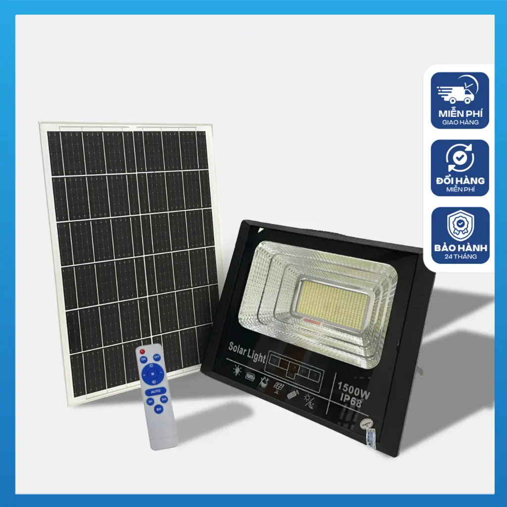 Đèn Năng Lượng Mặt Trời SOLAR LIGHTING Cảm Biến Cao Cấp Chống Nước 1500W đèn  năng  lượng  1500w  chính  hãng den  nang  luong  3000w  cay tiếng