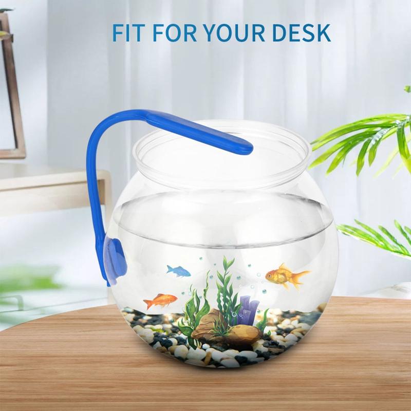 Plastics Round Aquarium Unbreakable Crystal-Clear Fish Bowls for Small Fish 4 Sizes Vases for Candy Ornament Holder 1