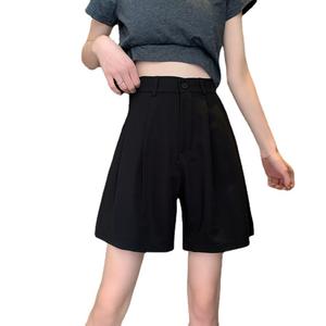 กางเกงสูทขาสั้น สำหรับผู้หญิง ข้ามพรมแดน ทรงหลวมและบาง ทรงเอ เอวสูง เดรด กระชับสัดส่วน ขากว้าง ทรงตรง สไตล์เกาหลี ความยาวปานกลาง เหมาะสำหรับฤดูร้อน