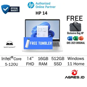 LAPTOP HP 14 CORE i5 120U 16GB 512GB W11+OHS+M365B 14.0FHD COPILOT 2Yr