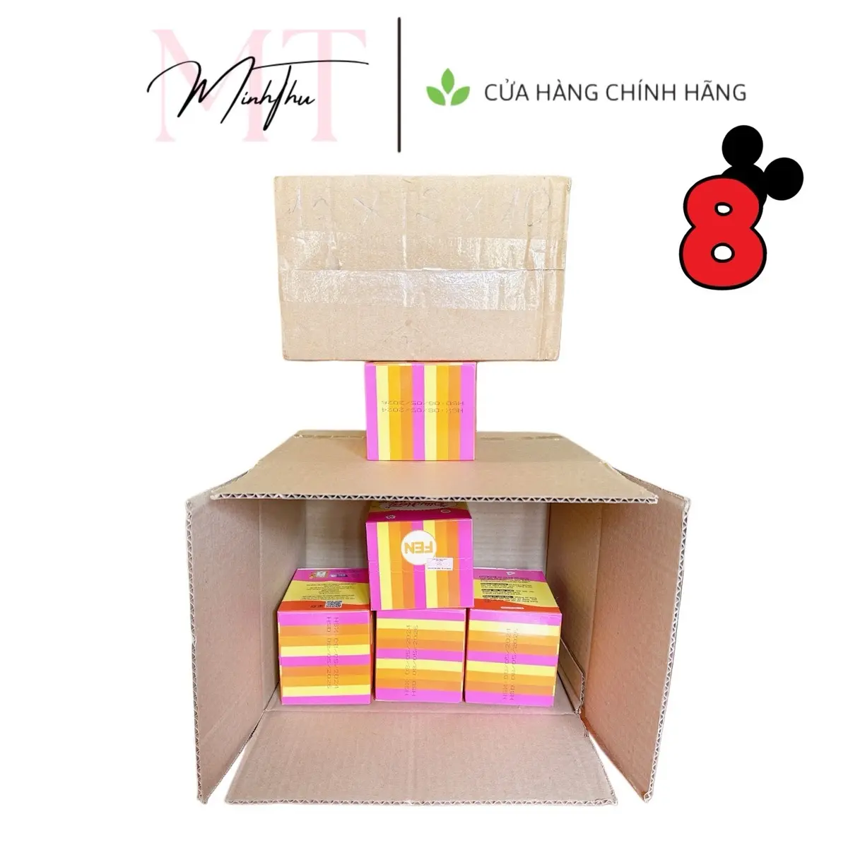 (MÃ 8) HỘP GIẤY FEN / SIZE 1 - 5 HỘP / HỘP GIẤY BẢO VỆ SP NHIỀU MÀU