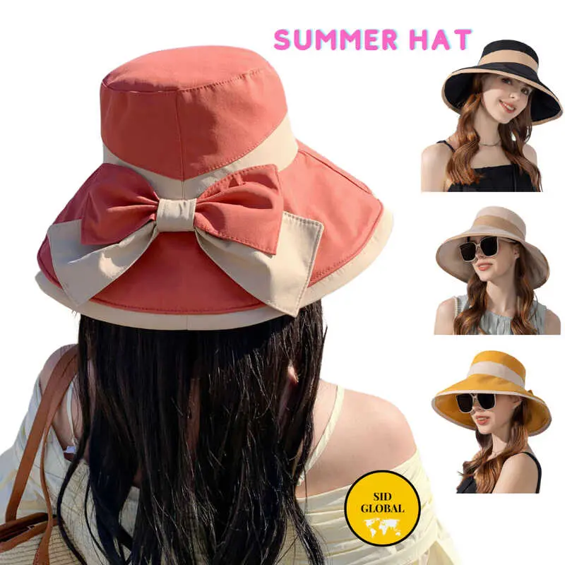 Sun Woman Sun Proof Fisherman Beach Waterproof  T Wanita Bucket Hat Pantai Holiday Summer Cap