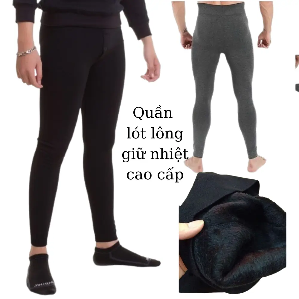 Quần Giữ Nhiệt Nam Lót Lông Cao Cấp Quần Lenging Giữ Nhiệt Lót Trong Cho Nam