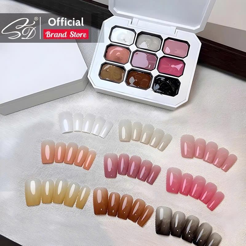 [ SD NAILS ] Set gel dặm ombre 9 màu hot trend - Chất gel đặc, Mịn, Mướt - Gel dặm ombre design nail Chuyên dụng. Tổng hợp các màu dặm ombre siêu xinhhh