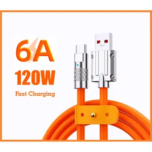 Kabel Data Fast Charging 6A / 120W USB Data Type C, Micro, Lightning Original High Quality