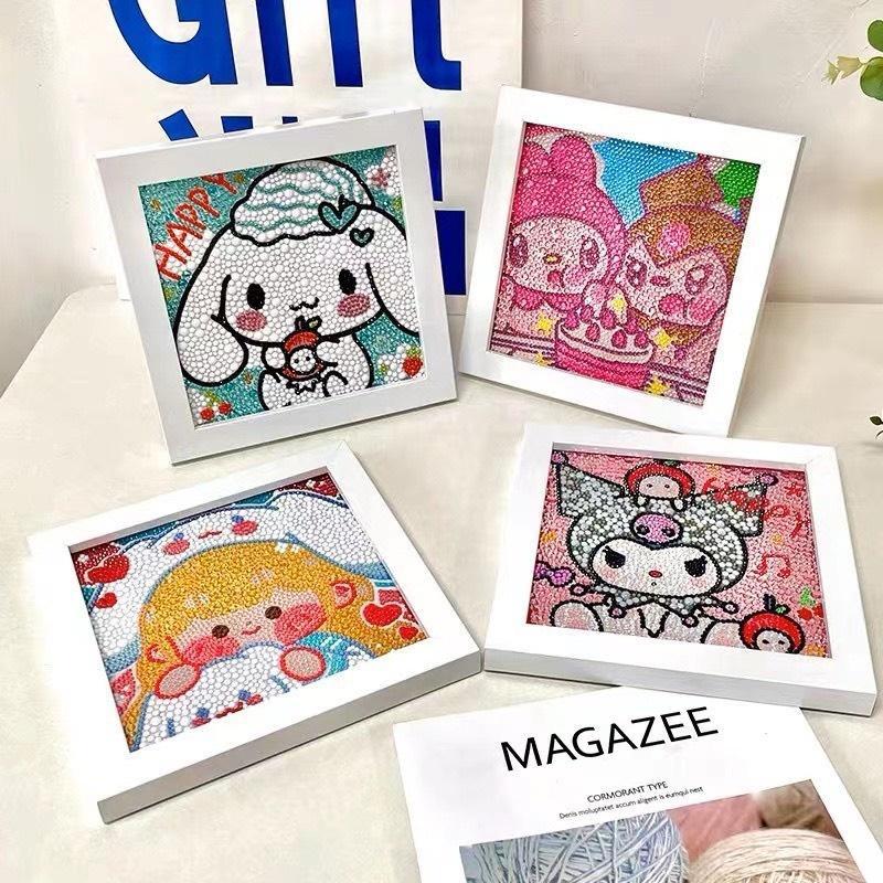 Làm Đồ Handmade Tranh đính đá CÓ KHUNG KÈM COMBO DỤNG CỤ, Bộ tranh đính đá nhiều mẫu dễ thương cho bé Diy Thêu Chữ