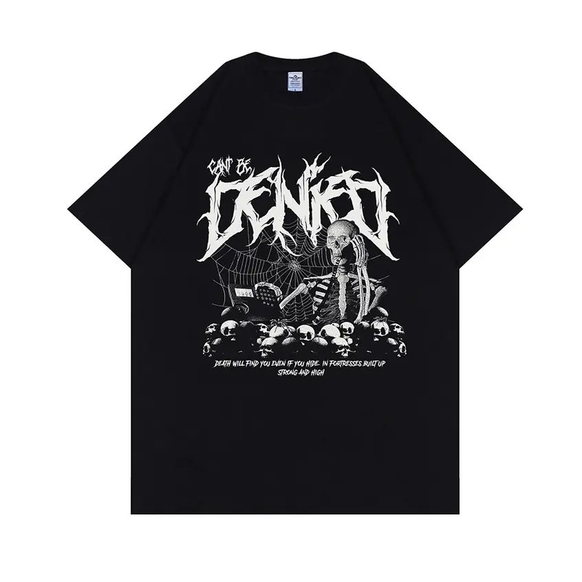 Toms Project Tshirt Denied - Kaos Pria Katun Combed Baju Hitam Santai Keren Pendek Nyaman Rib Sablon Distro Dewasa baju  pria Kaos Reguler