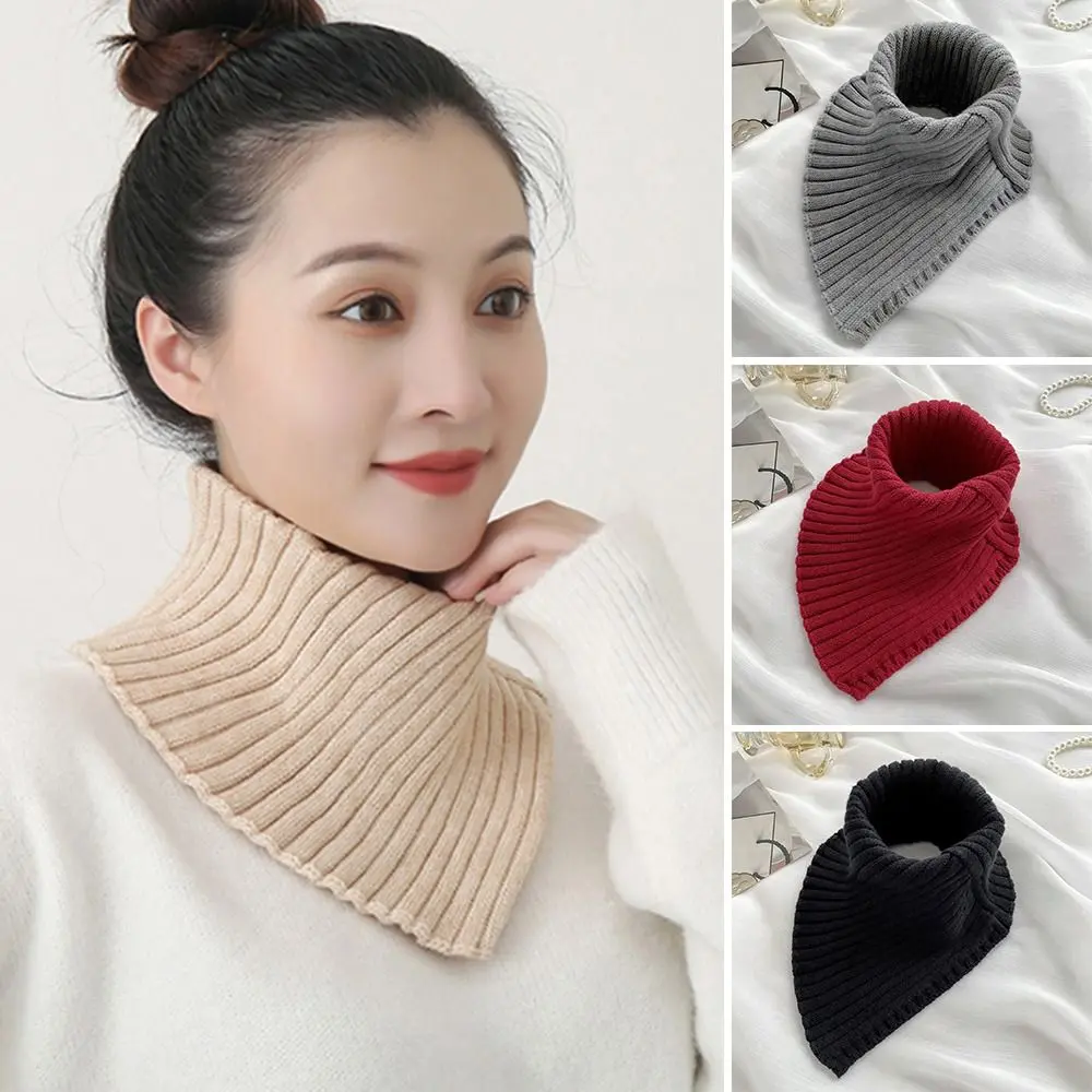 Winter Warm Windproof Knitted Fake Collar Neck Warmer Scarf Turtleneck