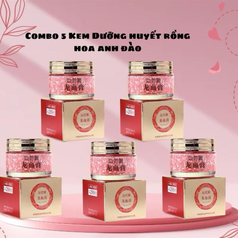 Combo 5 Hộp - Kem Dưỡng Trắng Da Huyết Rồng Linh Chi 50g SIÊU HOT