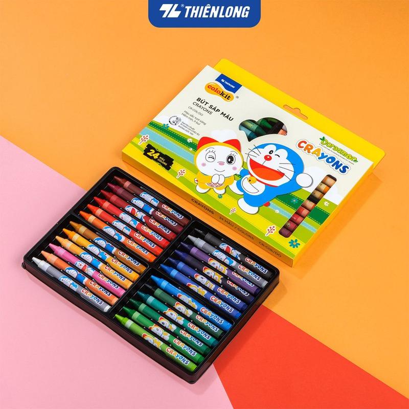 Sáp 10 16 24 màu Colokit Doraemon.HÀNG CHÍNH HÃNG CTY THIÊN LONG BAO ĐỔI TRẢ