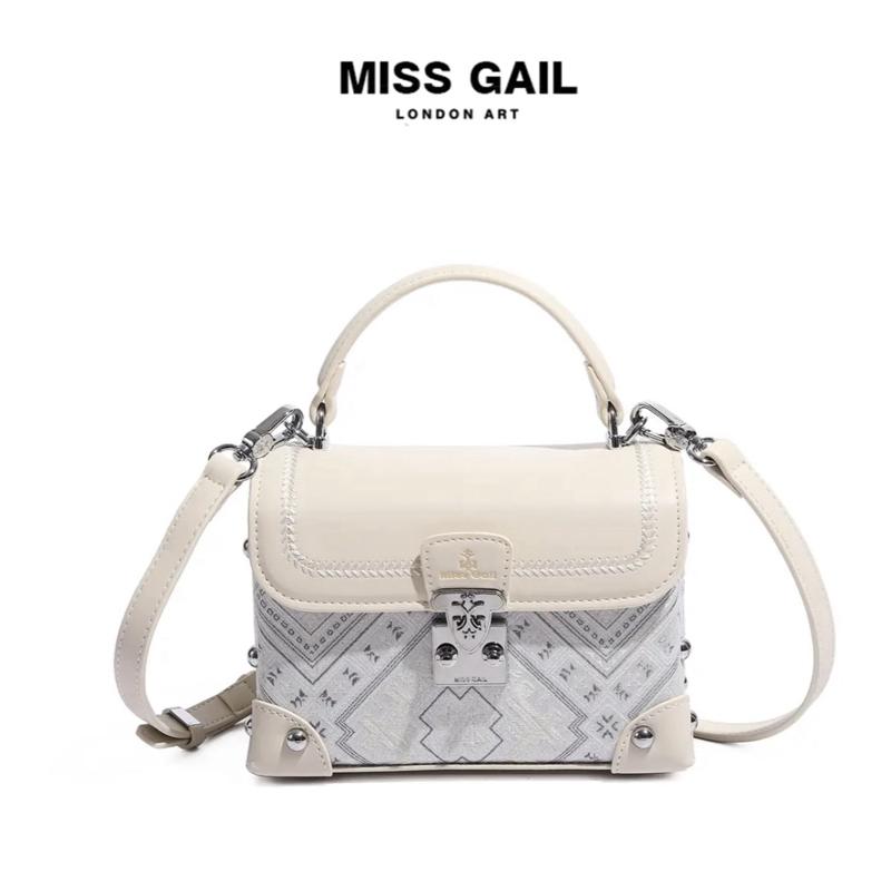 MG1430. Túi xách nữ MISS GAIL thương hiệu HongKong BST hè 2025 thiết kế cốp thanh lịch, tôn khí chất. Đeo vai / đeo chéo. Full box