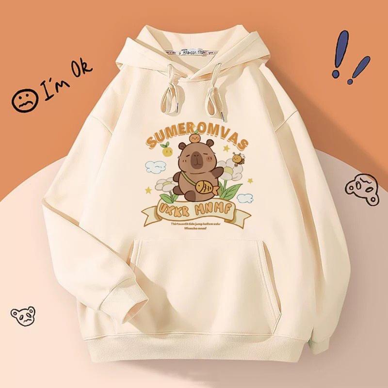 Product Introduction of Hoodie Trẻ Em Hình Capy Bara SumerOmvas Dễ Thương Cute, Chất Vải Nỉ Cotton Phù Hợp Mặc Vào Mùa Đông 7