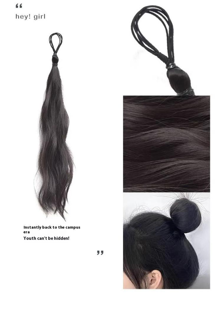 Product Introduction of Wig Ponytail Self-Winding Hair Band Bun Wig Women's Mid-Length Hair Extensions Artificial Hair Tied 12