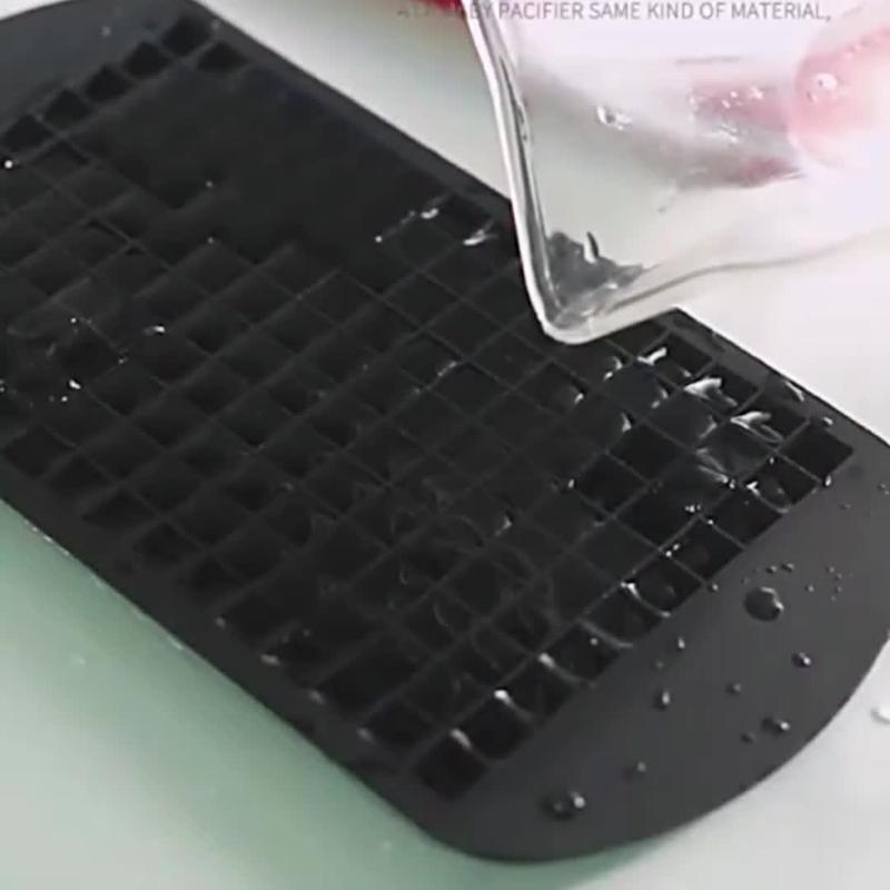 Ice Cube Tray, 160-grid Silicone Fruit Ice Cube Maker, DIY Small Square Ice Cube Mold for Kitchen, Gifts for Men 4