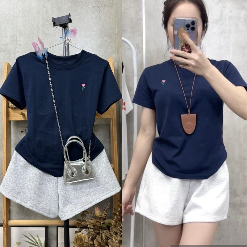 BỘ ÁO QUẦN thời trang nữ trẻ trung phong cách năng động mùa hè 2025. Áo cotton cao cấp 250GSM, quần nỉ ép dày dặn đứng form