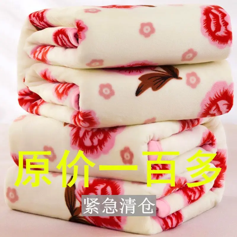 Chăn Ga Trải Giường, Chăn vải nỉ Chăn Ga Bông, Chăn Đa Năng Thích Hợp Cho Tất Cả Các Mùa, Ấm Áp Mùa Đông, Thích Hợp Cho Ký Túc Xá, Người Một Và Người Đôi, [Chăn Ga Trải Giường Sử Dụng Kép] 4