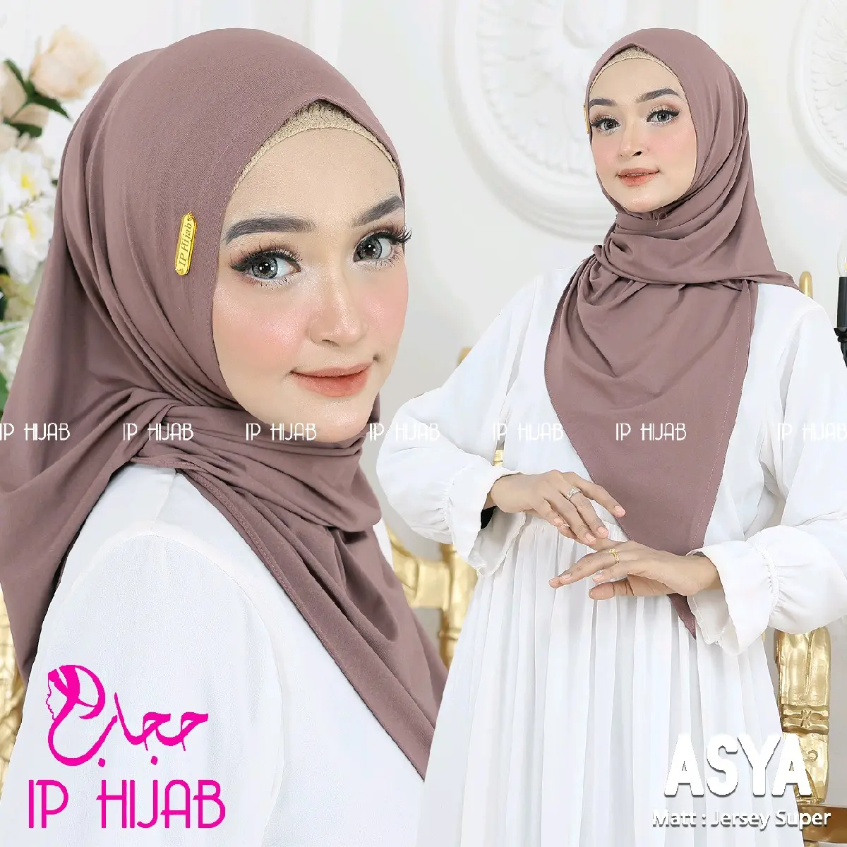 Asya - Hijab Instan Bahan Jersey Premium Hijab Santai Lembut Panjang Muslim Katun
