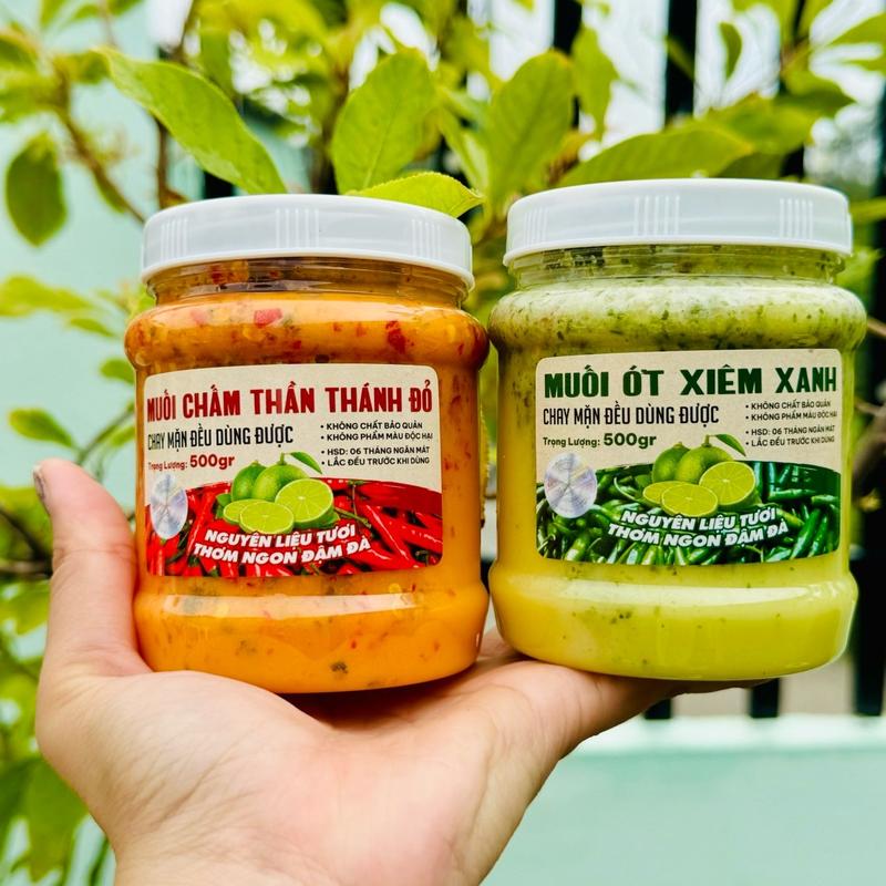 Combo 2 hủ Muối chấm hải sản. Dùng để chấm óc, đồ nướng hải sản (có giấy kiểm định)