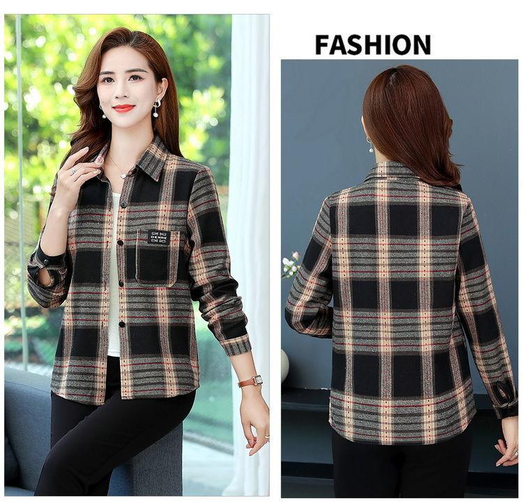 Product Introduction of Áo Sơ Mi Kẻ Sọc, Thời Trang Của Mẹ, Dáng Rộng Rãi Và Bó Sát, Dành Cho Phụ Nữ, Phong Cách Hàn Quốc, Áo Mặc Bên Ngoài Dễ Phối Đồ Thích Hợp Cho Phụ Nữ Trung Niên Top Women 18