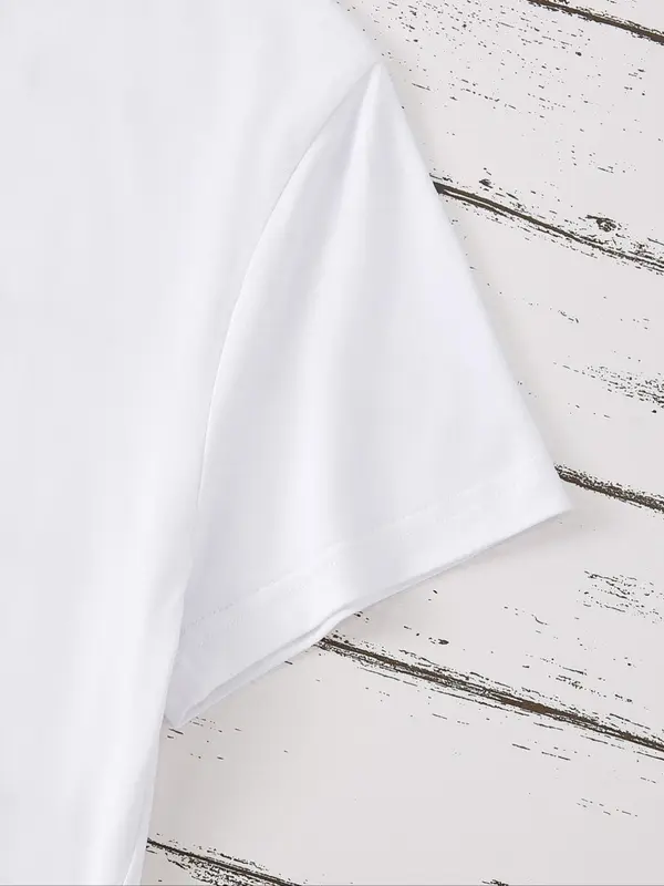 Women's Letter & Figure Print Round Neck Crop Tee, Casual Short Sleeve Crew Neck T-shirt for Daily Wear, Ladies Clothes for All Seasons 4