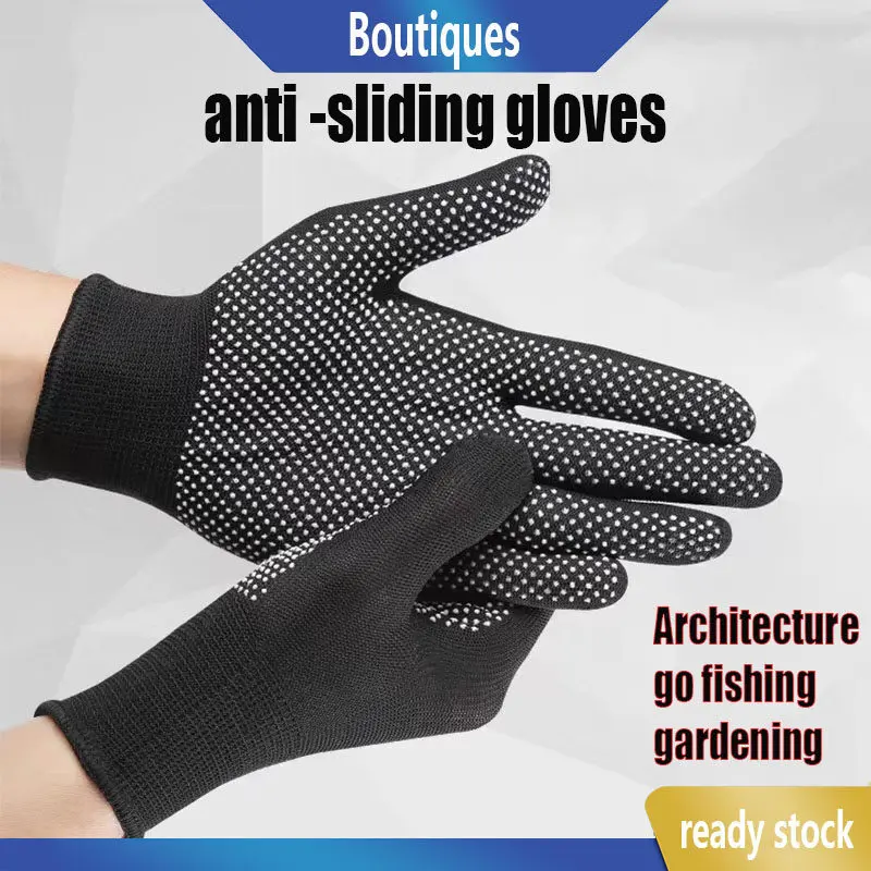 nylon anti -sliding gloves gloves fishing gloves car repair glove glove building gloves gardening Labor insurance gloves
