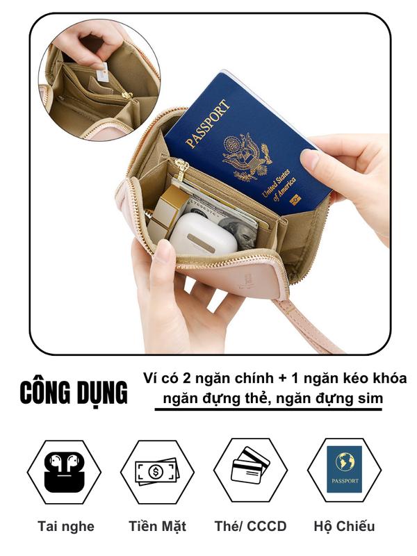 Ví Nữ Mini Cầm Tay Đựng Tiền Đựng Thẻ Tiện Lợi Cực Đẹp TM31 4