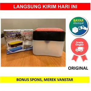 BONUS SPONS DISPENSER SABUN DAPUR CUCI PIRING PUMP Sabun Spon Manual TEMPAT SOAP WADAH Tangan