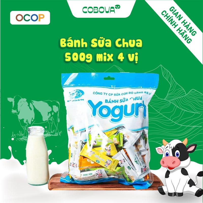 Bánh Sữa Chua Ăn Vặt Yogurt Cake Mix 4 vị, Thương Hiệu COBOVA Milk Con Bò Vàng Ba Vì