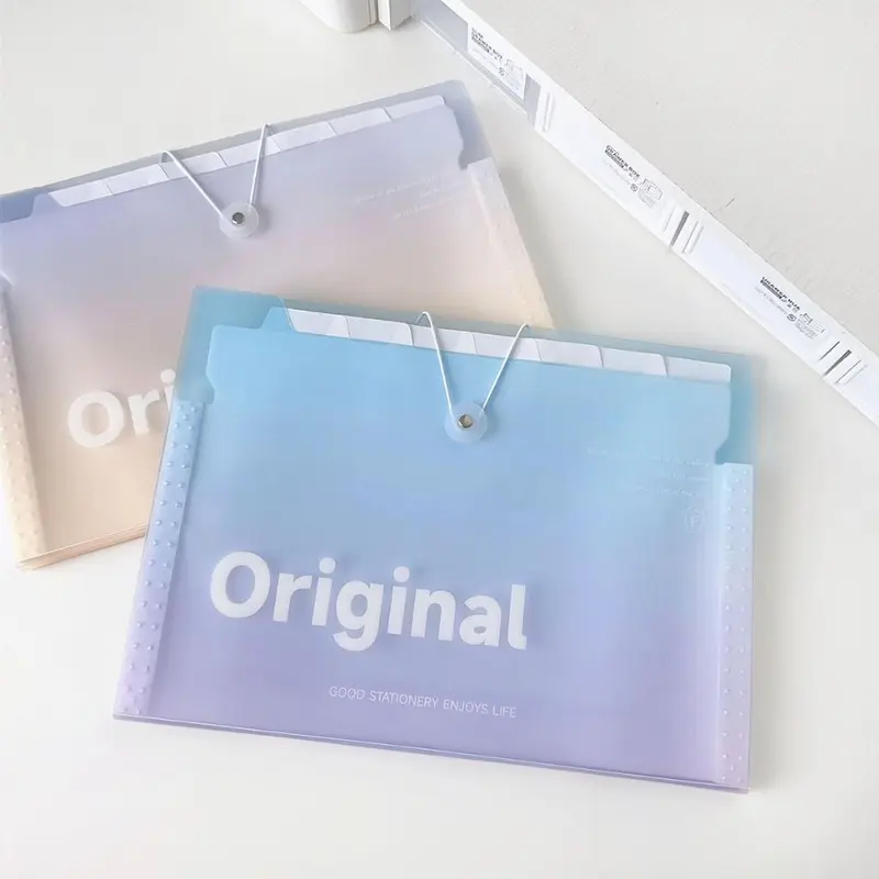 Winzige Map Harmonika Tas File A4 8 Sekat Indeks Bahan Lucu Document Bag File Map Plastik Folder Organizer Stationery Untuk Kantor Sekolah Expanding Slot Gratis Index Tab barang aesthetic 8