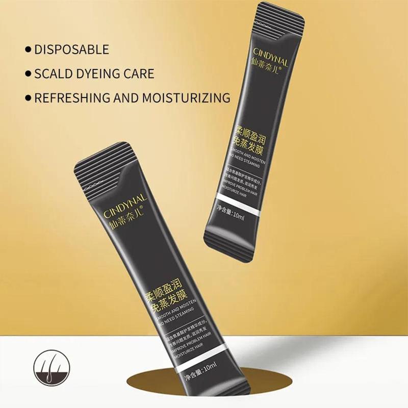 Product Introduction of 5pcs 10ml Smoothing Hair Mask Individually Wrapped Leave-In Care Mask Mask Pouch Moisturizing F5U0 31