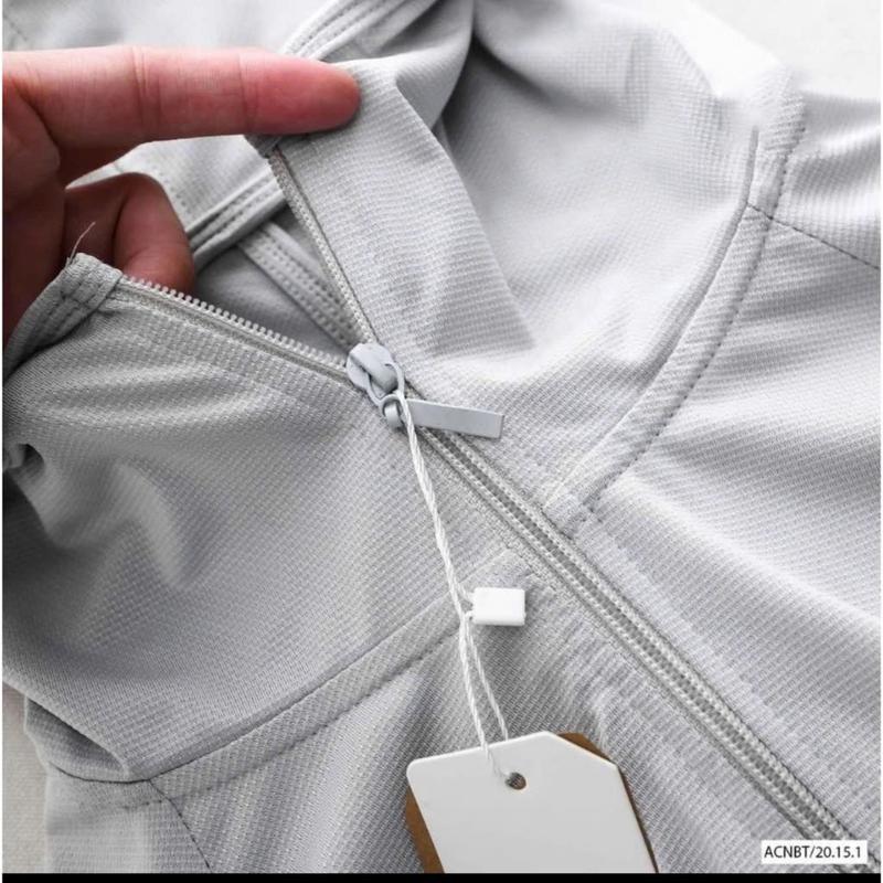 Product Introduction of (có logo) Áo chống nắng nam nữ 2 lớp, Áo khoác unisex có nón form rộng vải hạt xoàn dày dặn thông hơi siêu mát 5